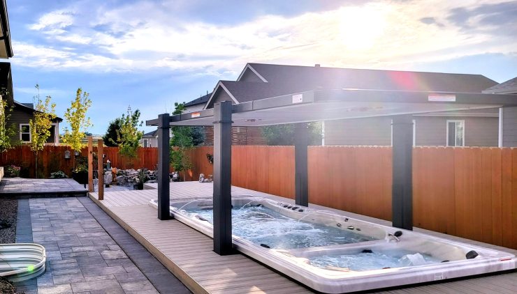 installation d'un spa de nage enterré