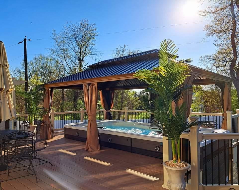 installation d'un spa de nage enterré