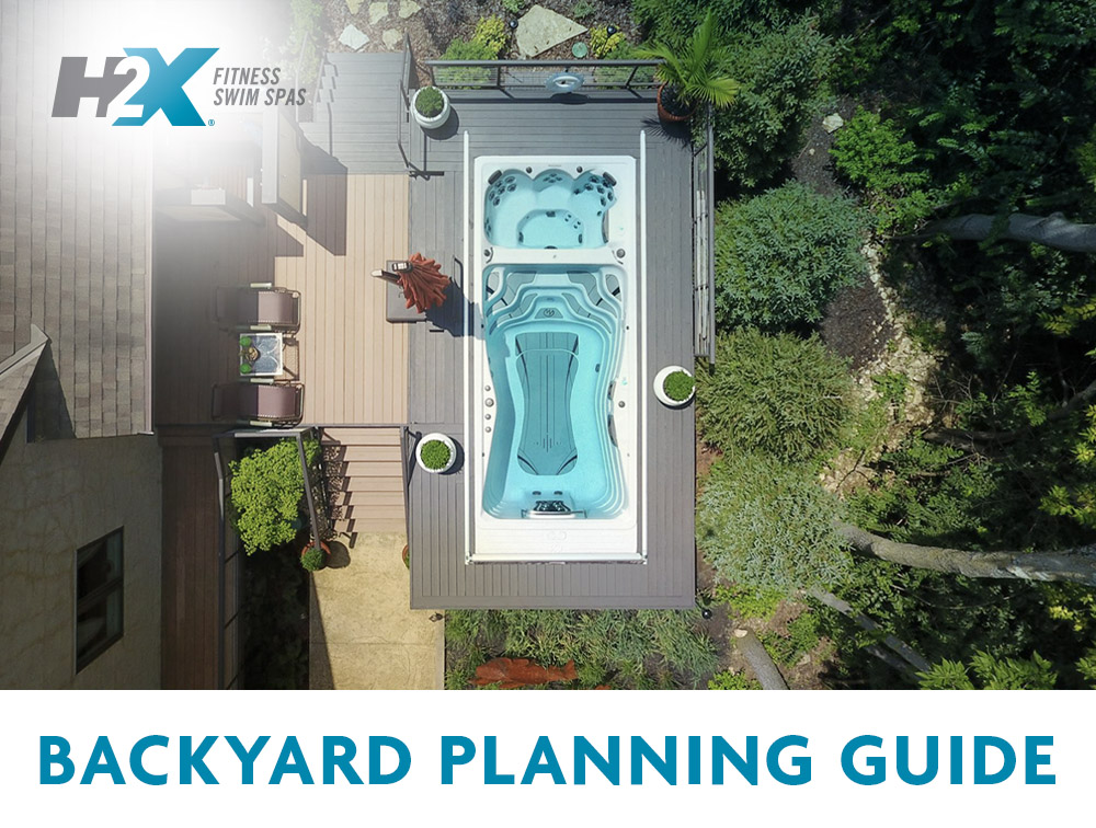 Télécharger le guide de planification de l'arrière-cour du spa de nage h2x