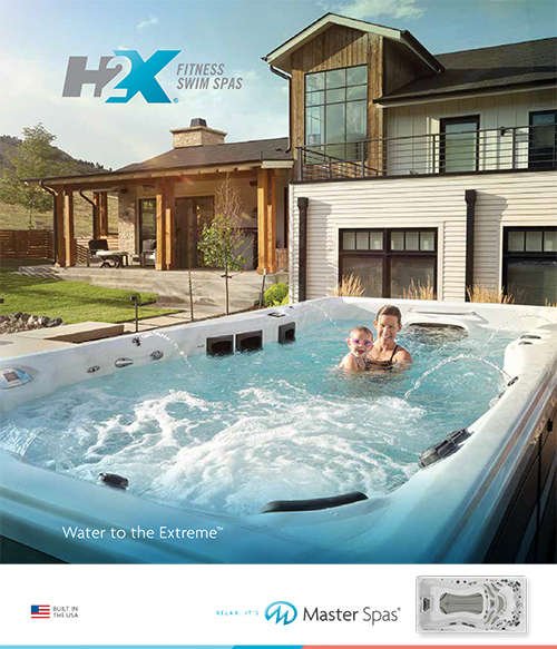 Couverture de la brochure du spa de nage H2X
