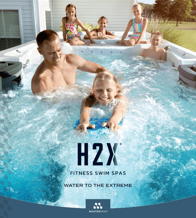 Couverture de la brochure du Swim Spa H2X Fitness.